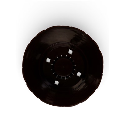 Горшок для цветов с поддоном «Камешки», 5 л, пластик, шоколадный