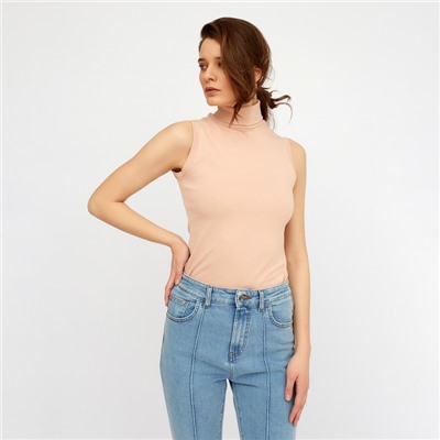 Майка женская MINAKU: Basic line, бежевая, размер 42