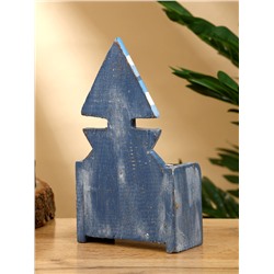 Календарь настольный «Кораблик», 11×5.5×19 см, дерево, синий