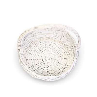 Корзина плетёная для хранения Vara, с ручкой, белая, набор 3 шт.