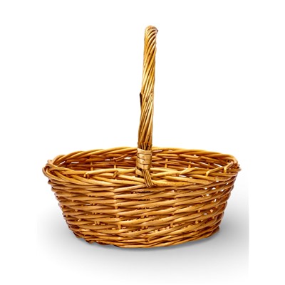 Корзина плетёная для хранения, лоза, натуральная, набор 3 шт.