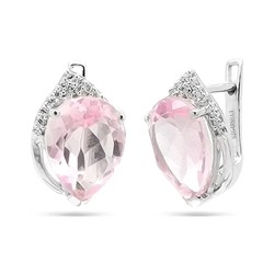 Серьги из серебра морганит, Нинет