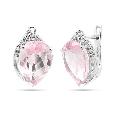 Серьги из серебра морганит, Нинет