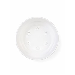 Горшок - бонсайница «Огма», для кактусов и суккулентов, 2 л, d=22 см, h=8 см, керамика, с поддоном, белый