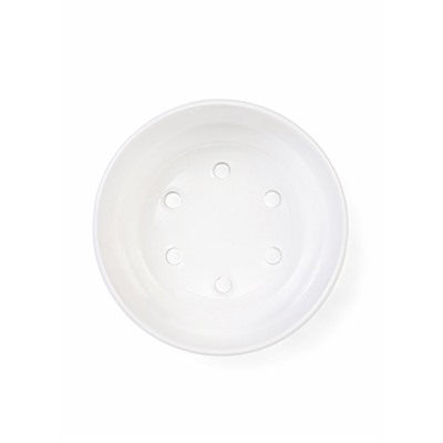 Горшок - бонсайница «Огма», для кактусов и суккулентов, 2 л, d=22 см, h=8 см, керамика, с поддоном, белый