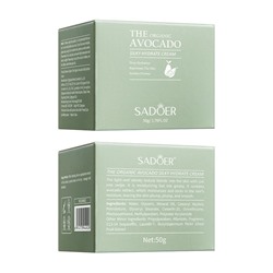 Питательный крем для лица с экстрактом авокадо SADOER The Organic Avocado Silky Hydrate Cream, 50 гр.