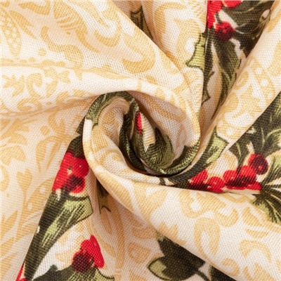 Скатерть новогодняя «Доляна. Ёлочные игрушки», 110×145 см, 100% п/э