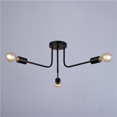 Люстра «Лагерта» 3хЕ27 40 Вт черный 53×53×13.5 см