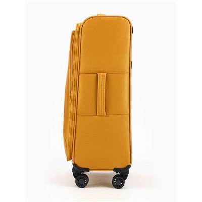 УЦЕНКА Чемодан на колёсах Bagvoyage средний 71 л (М), на молнии, 4 колеса, жёлтый