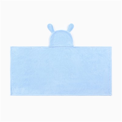 Полотенце - уголок LoveLife «Зайчик», 70×140 см, микрофибра, голубое