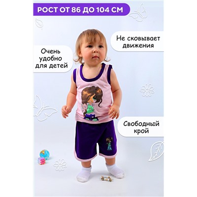 Комплект (майка, шорты) для девочки №SM206-1