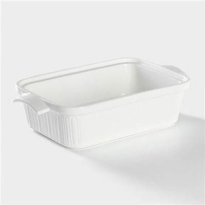 Мармит из жаропрочной керамики двойной Magistro «Бланш», 1.1 л, 26.5×16×6.5 см, белая