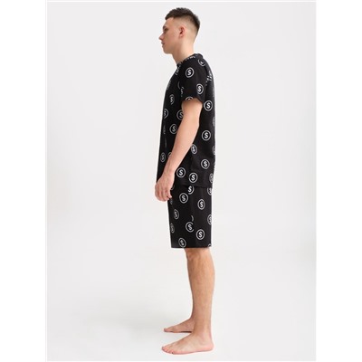 Пижама мужская KAFTAN Money, размер 52, чёрная