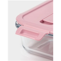 Контейнер Доляна Cook and Freeze, 380 мл, 15×11×5.5 см, с крышкой, жаропрочное стекло, МИКС
