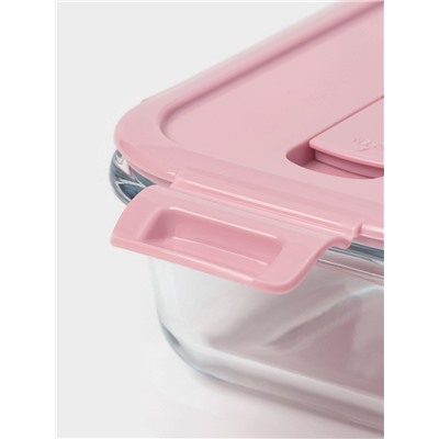 Контейнер Доляна Cook and Freeze, 380 мл, 15×11×5.5 см, с крышкой, жаропрочное стекло, МИКС