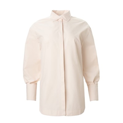 Рубашка женская с рукавами фонариками MINAKU: Casual Collection, размер 48, цвет молочный