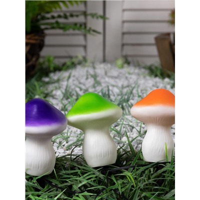 Садовый светильник «Грибы», уличный, на солнечной батарее, 21 см, 3 LED, свечение тёплое белое