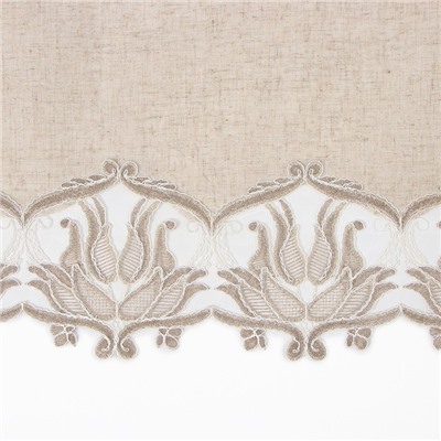 Скатерть «Этель. Ажурная», 120×150±5 см, бежевая