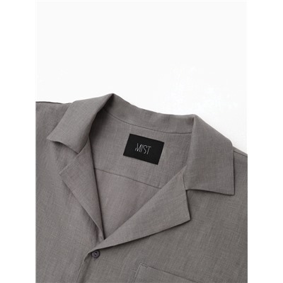 Рубашка мужская с коротким рукавом MIST, размер 54, серая