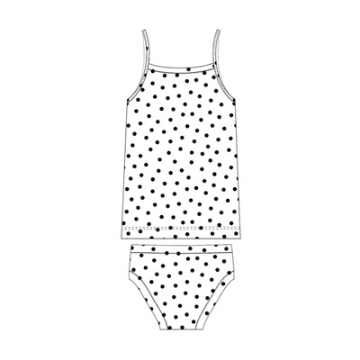 Комплект трикотажный для девочек: майка, трусы