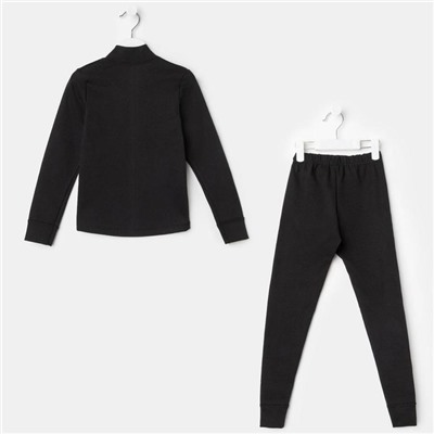 Термобельё для мальчика (водолазка,кальсоны), цвет чёрный, рост 98 см (28)