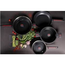 Ковш Magistro Flame, 2,3 л, d=20 см, h=8,8 см, с крышкой, антипригарное покрытие, индукция