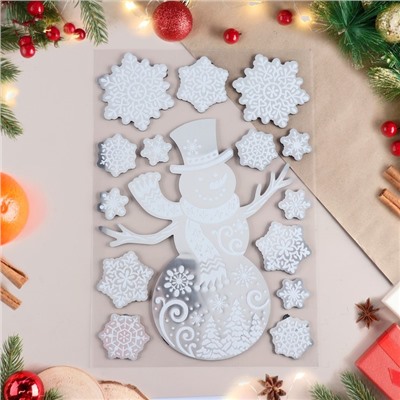 Наклейки на окна «Новогодние», 48×24 см