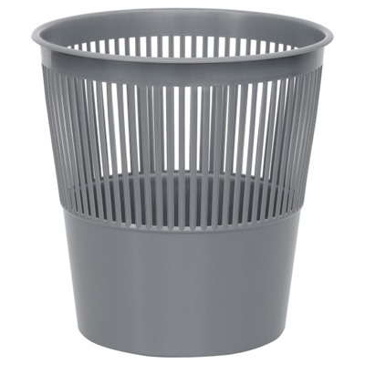 Корзина для бумаг  9 литров серая сетчатая КР22 Стамм