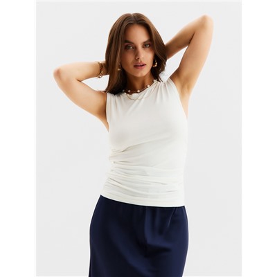 Майка женская MINAKU: Basic line, размер 42, цвет экрю