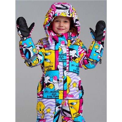 Варежки текстильные для девочек