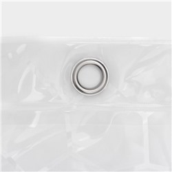 Штора для ванной SAVANNA «Геометрия», 180×180 см, PEVA, белая