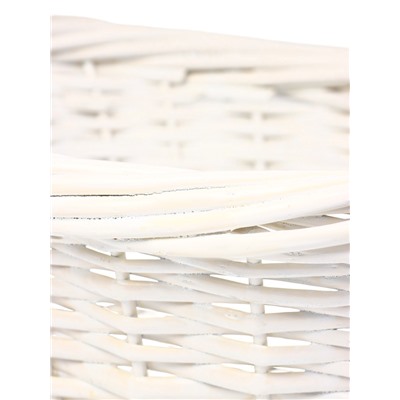 Корзина плетёная для хранения Folia, с ручкой, белая, набор 3 шт.