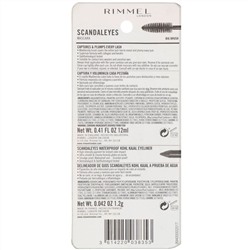 Rimmel London, Scandaleyes Mascara with Waterproof Kohl Kajal Liner, 003 Extreme Black, 2 Piece Set