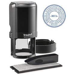 Самонаборная печать 42мм 2 круга 4642 P4/DB R2 черная 167182 Trodat