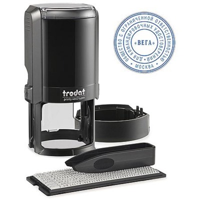 Самонаборная печать 42мм 2 круга 4642 P4/DB R2 черная 167182 Trodat