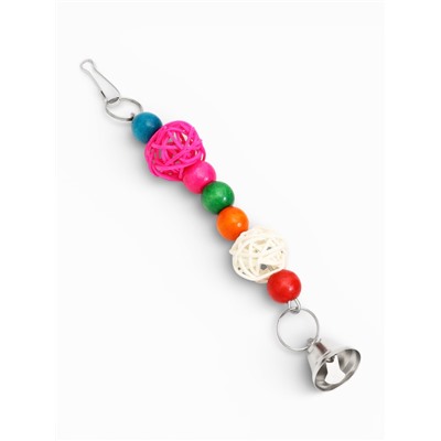 Игрушка для птиц «Гантели», 15×8 см, цвет МИКС