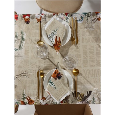 Набор новогодний «Этель» Winter holidays: скатерть 150×110 см ±3 см с ГМВО, салфетки 40×40 см, 4 шт.