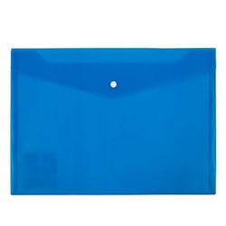 Папка с кнопкой  А4 120мкм Classic прозрачная, синяя ЕС2111102 Expert Complete