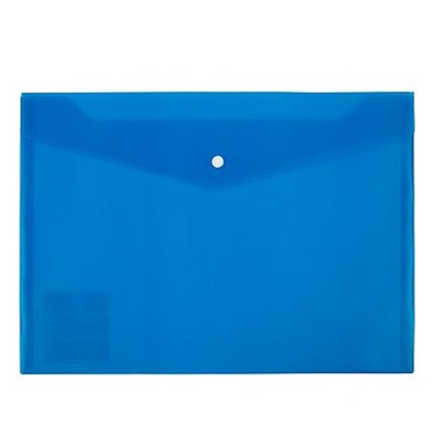 Папка с кнопкой  А4 120мкм Classic прозрачная, синяя ЕС2111102 Expert Complete