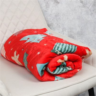 Плед флисовый 150х200 см Новогоднее настроение / GP611-10 /уп 10/20/100/ 734250 новогодний