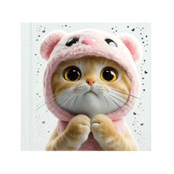 Блокнот 105х105 мм 48л "Notebook.КОТ В КАПЮШОНЕ" 71919 Феникс