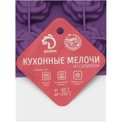 Форма для кондитерских украшений Доляна «Розочки», силикон, 20.7×14.3×1.3 см, 12 ячеек, МИКС