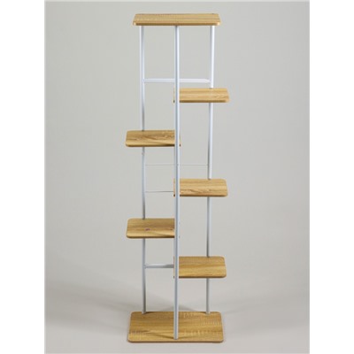 Подставка для цветов Greengo, 7 полок, 36×23×120 см, напольная, каркас металл, полки МДФ, белая
