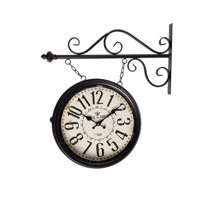 УЦЕНКА Часы настенные двусторонние, на подвесе «Вокзальные», 55×50 см