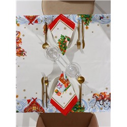 УЦЕНКА Набор столовый "Новогодняя сказка" скат.150х110см +/-3см с ГМВО, салф.40х40см-4 шт, хл100% 16