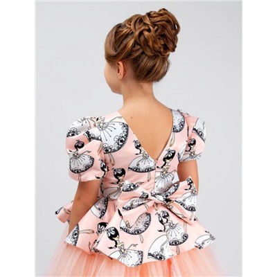 Платье нарядное для девочки SP2010 (Персиковый)