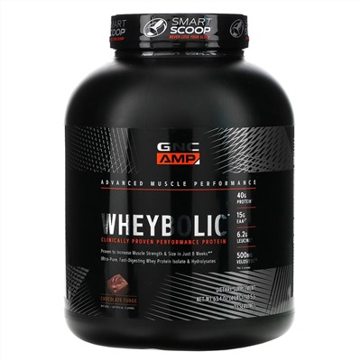 GNC, Wheybolic, Chocolate Fudge, 4 lb (1798.5 g)