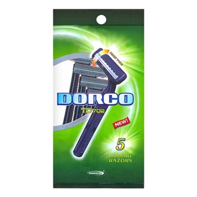 Бритва одноразовая Dorco TD-702 2 лезвия 5 станков