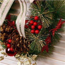 Венок новогодний d=37 см «Зимнее волшебство. Уютная сказка», с бантом
