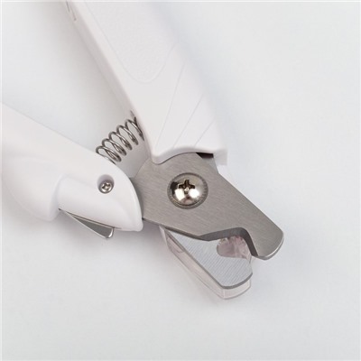 Умный когтерез для животных, с пилкой, LED фонарём и контейнером для когтей, на батарейках